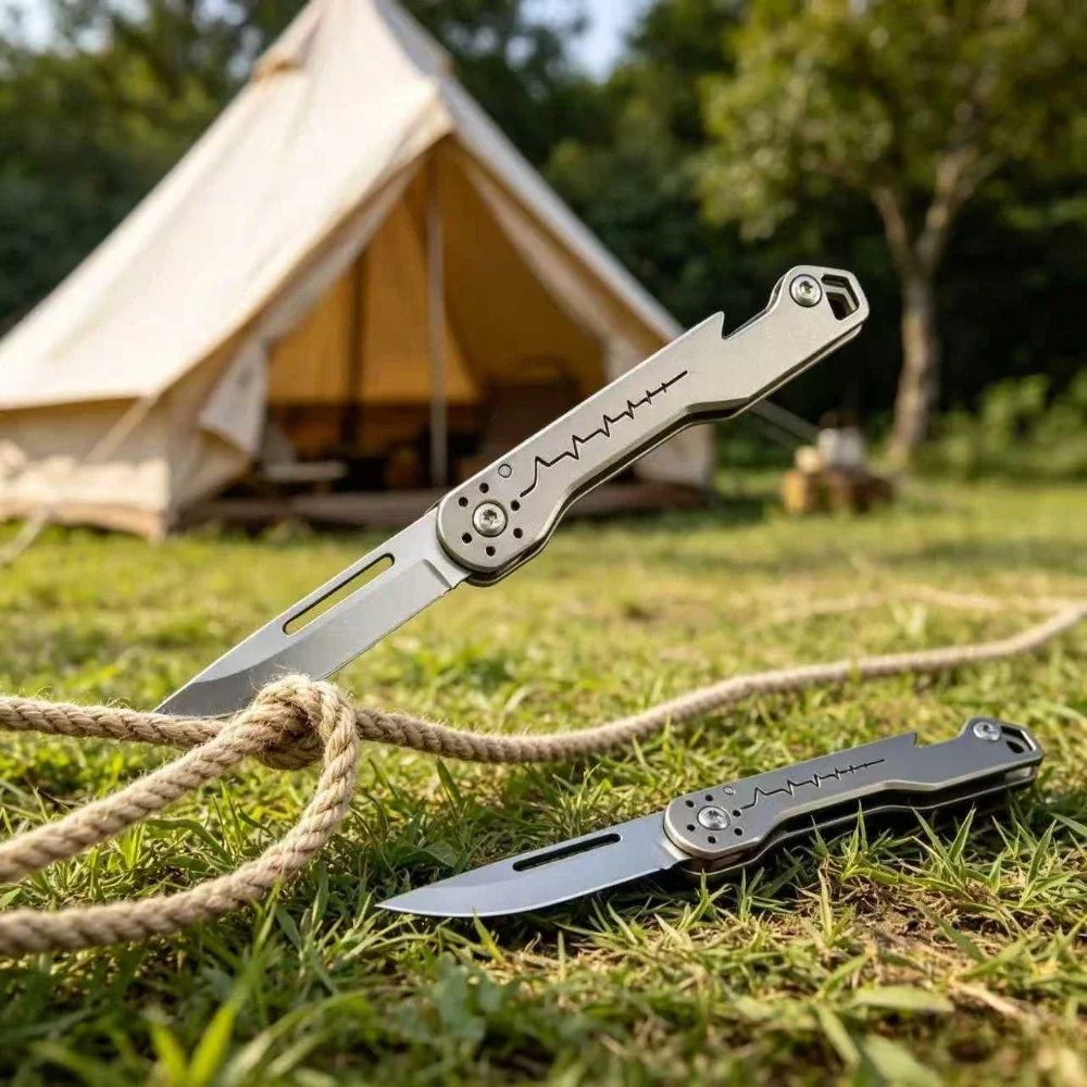 Cuchillo plegable EDC de aleación de titanio TC4