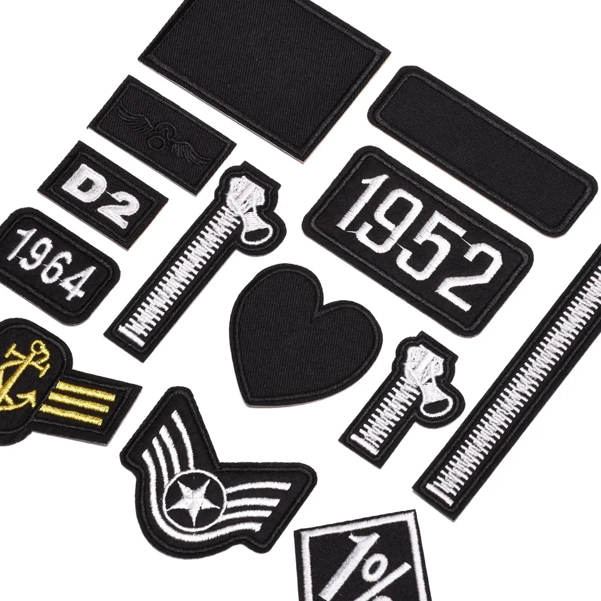 Parche para planchar insignia corazón retro con cremallera - imagen 3