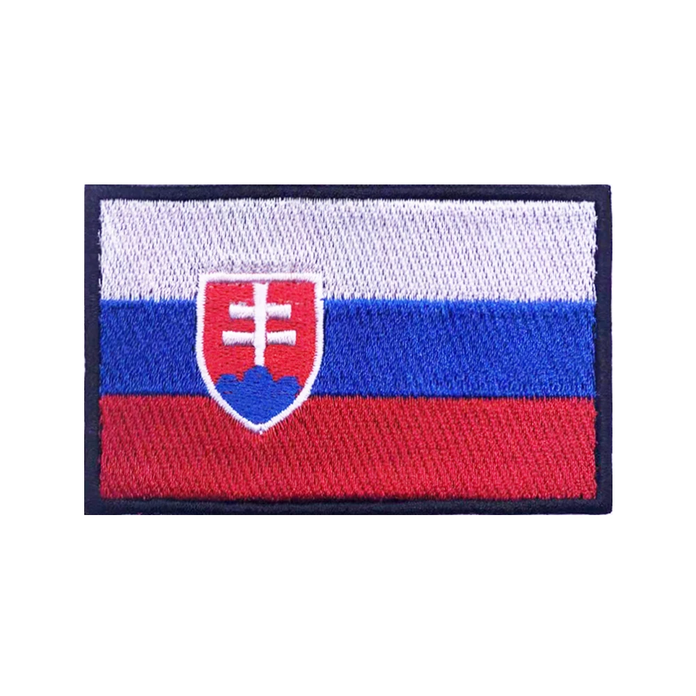 Parche bordado bandera Eslovaquia – Militar velcro plancha - imagen 2