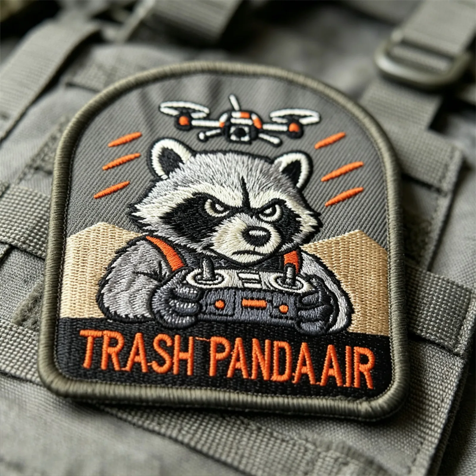 Parche táctico Trash Panda de mapache con cierre de velcro - imagen 3