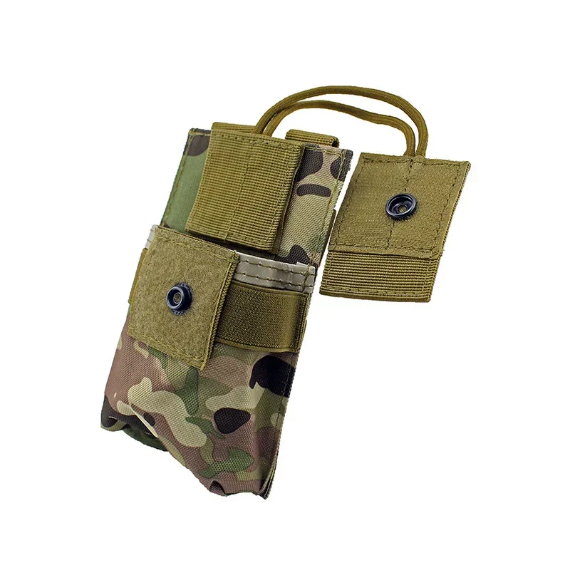 Funda táctica MOLLE para walkie talkie con riñonera caza - imagen 4