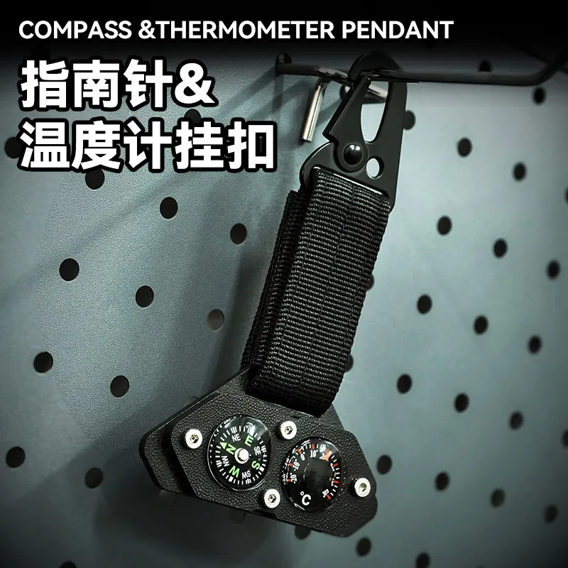 Herramienta táctica EDC con brújula y termómetro para mochila - imagen 4