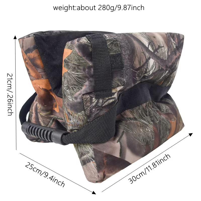 Bolsa descanso para tiro táctico – Saco arena portátil con mango camuflaje - imagen 2