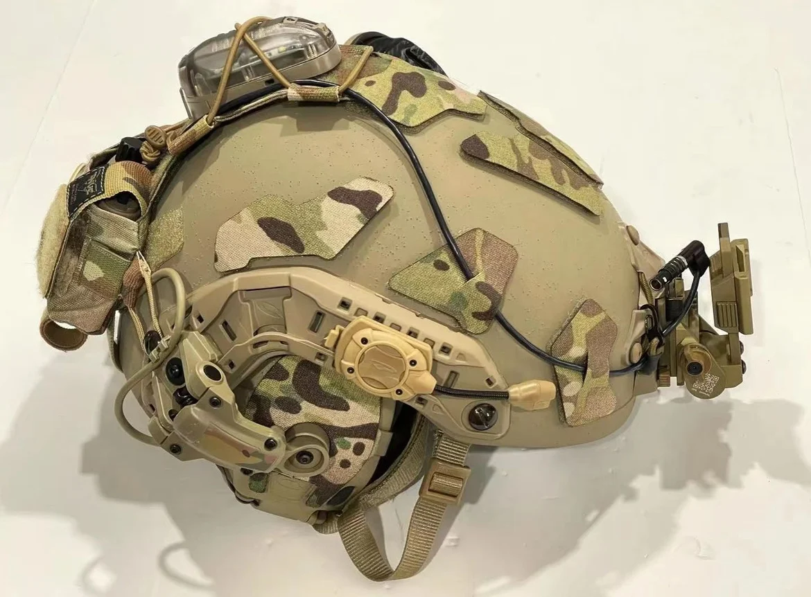 Accesorio adhesivo gancho y bucle para casco táctico forro polar