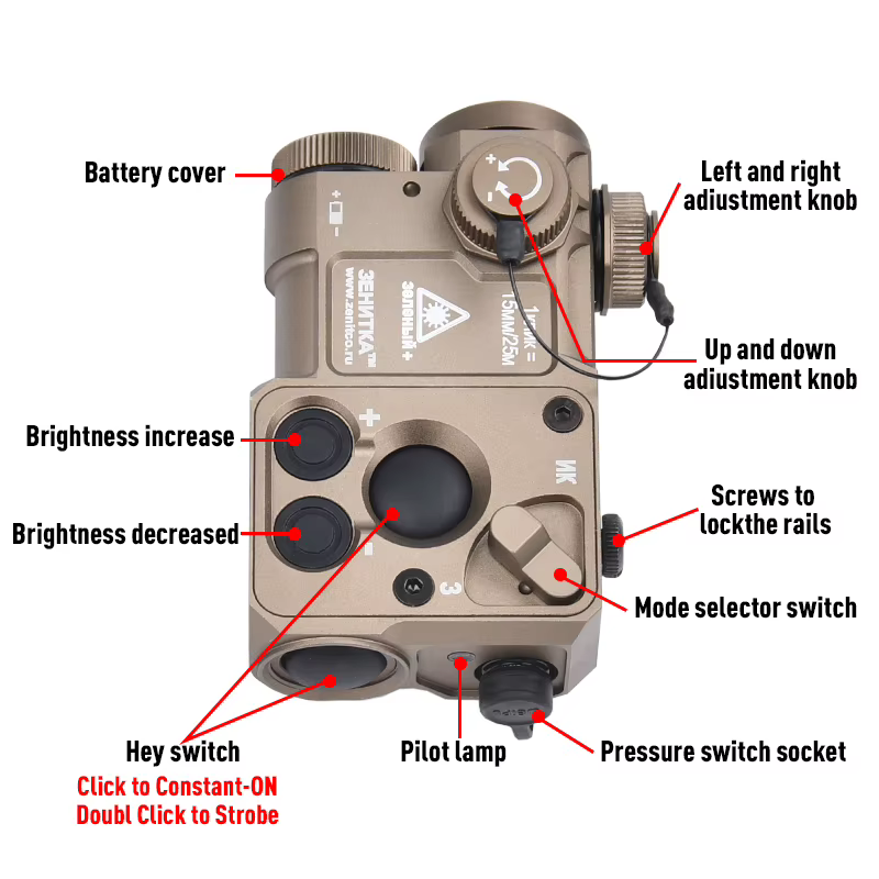 WADSN Perst-4 mira láser táctica con IR estroboscópico para caza - imagen 4