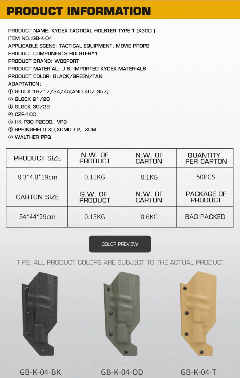 Detalle de la funda compatible con linterna X300U-A