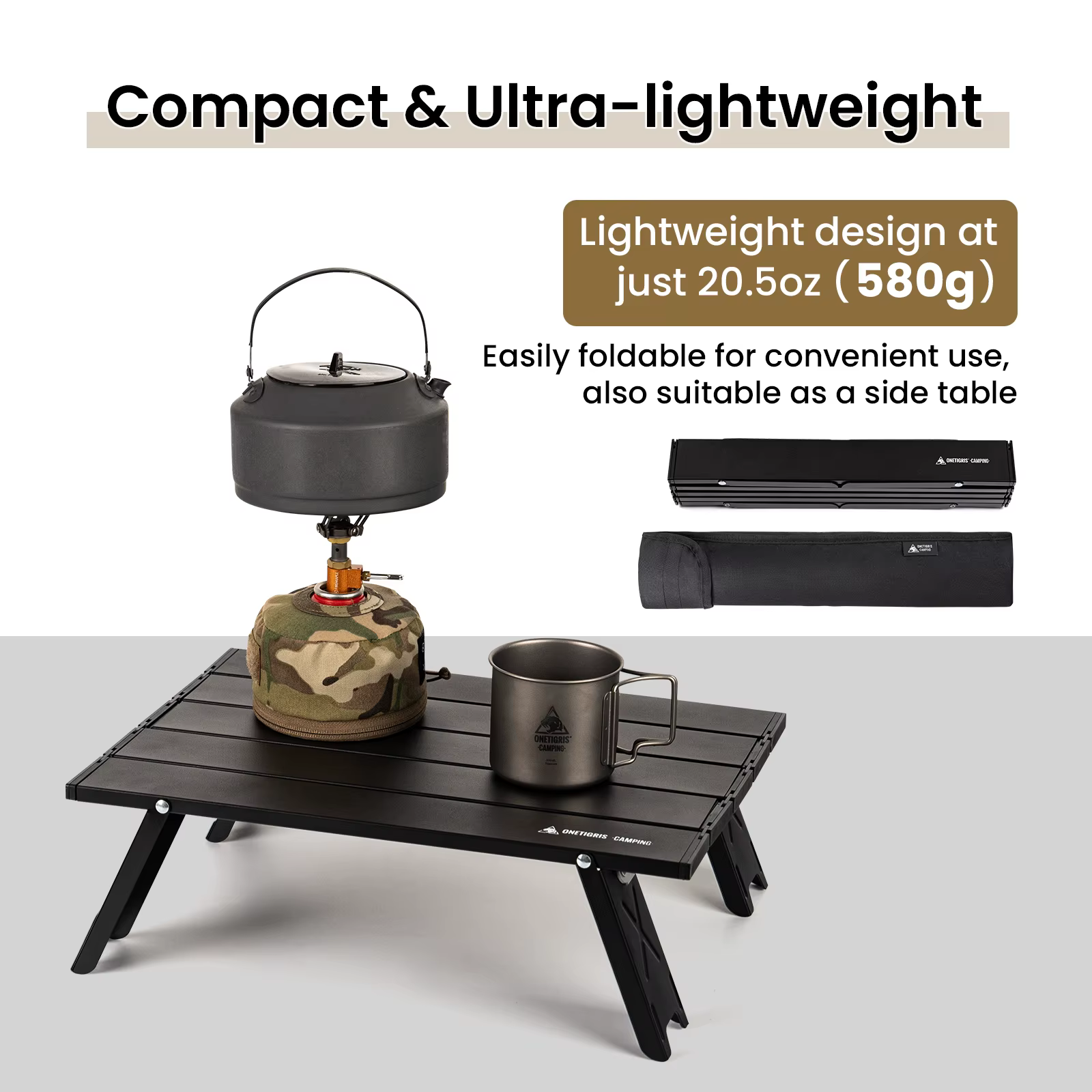 OneTigris Mini mesa plegable ultraligera de picnic para acampada - imagen 5