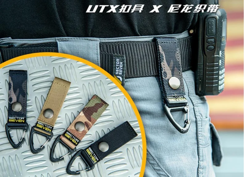 Correa triangular UTX nylon mostrando su forma y dimensiones