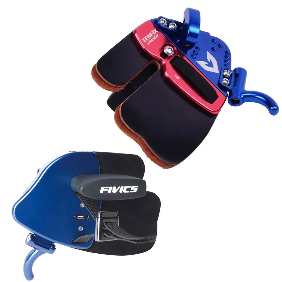 Protector de dedo tiro con arco cuero Cordovan aluminio recurvo caza