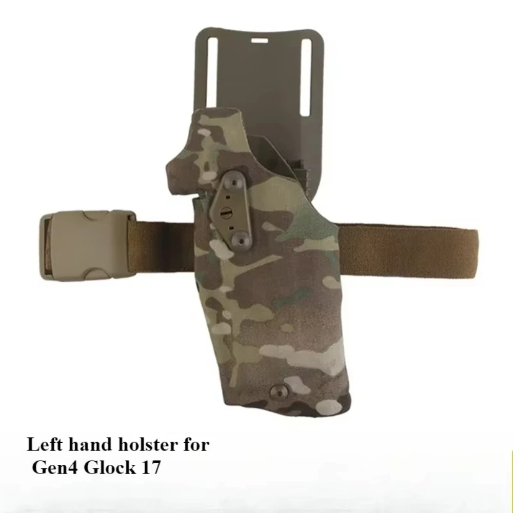 Funda pierna táctica Glock 17 con luz X300 liberación rápida - imagen 5