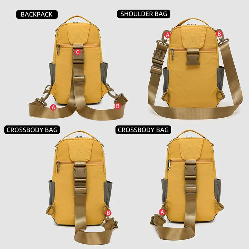 Bolsa táctica de pecho con cordón bandolera para viaje y trekking - imagen 5