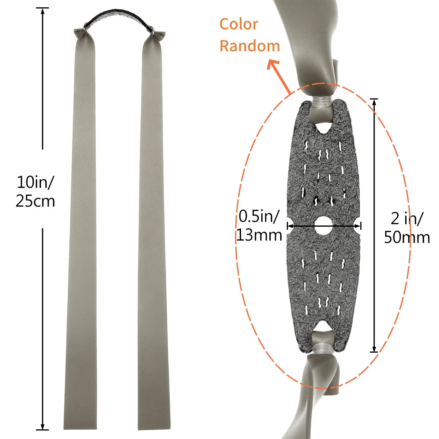 Bandas planas goma tirachinas repuesto caza catapulta elástica - imagen 5