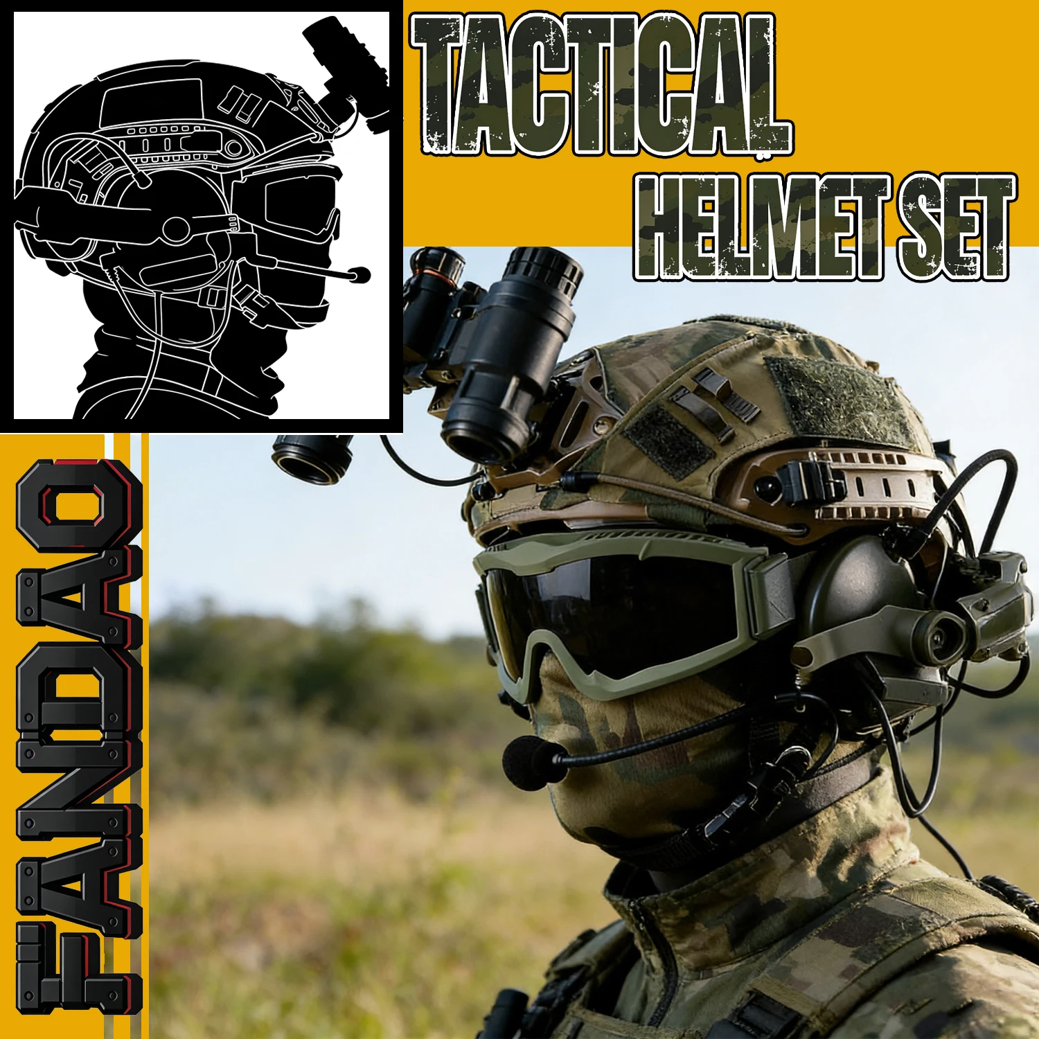 Máscara facial y ajuste del casco