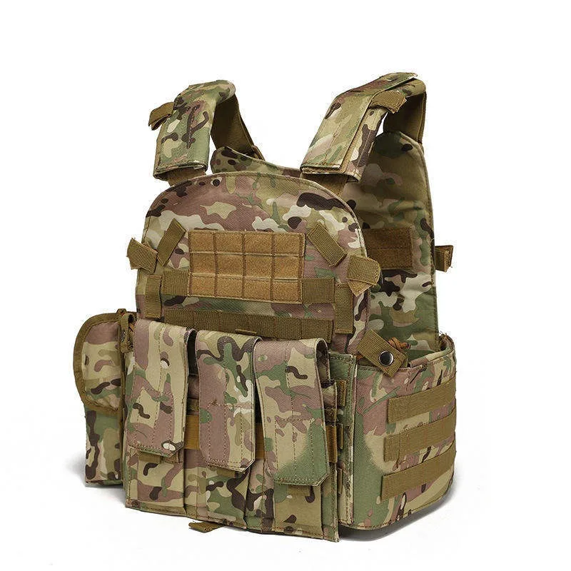 Chaleco táctico militar 6094 Molle con placa y accesorios Airsoft - imagen 5