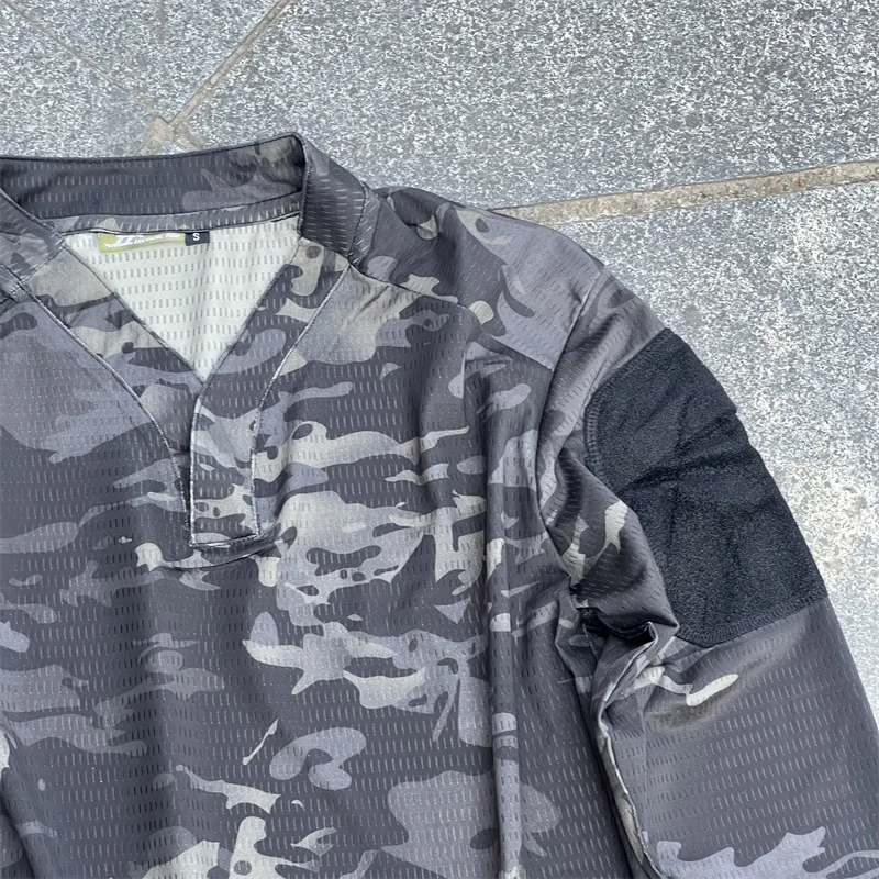 Camiseta táctica de secado rápido manga larga camuflaje nocturno - imagen 5