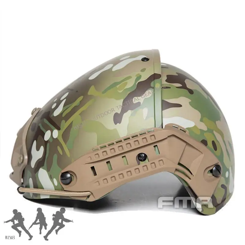 Casco táctico FMA camuflaje airsoft y caza con funda protectora - imagen 5