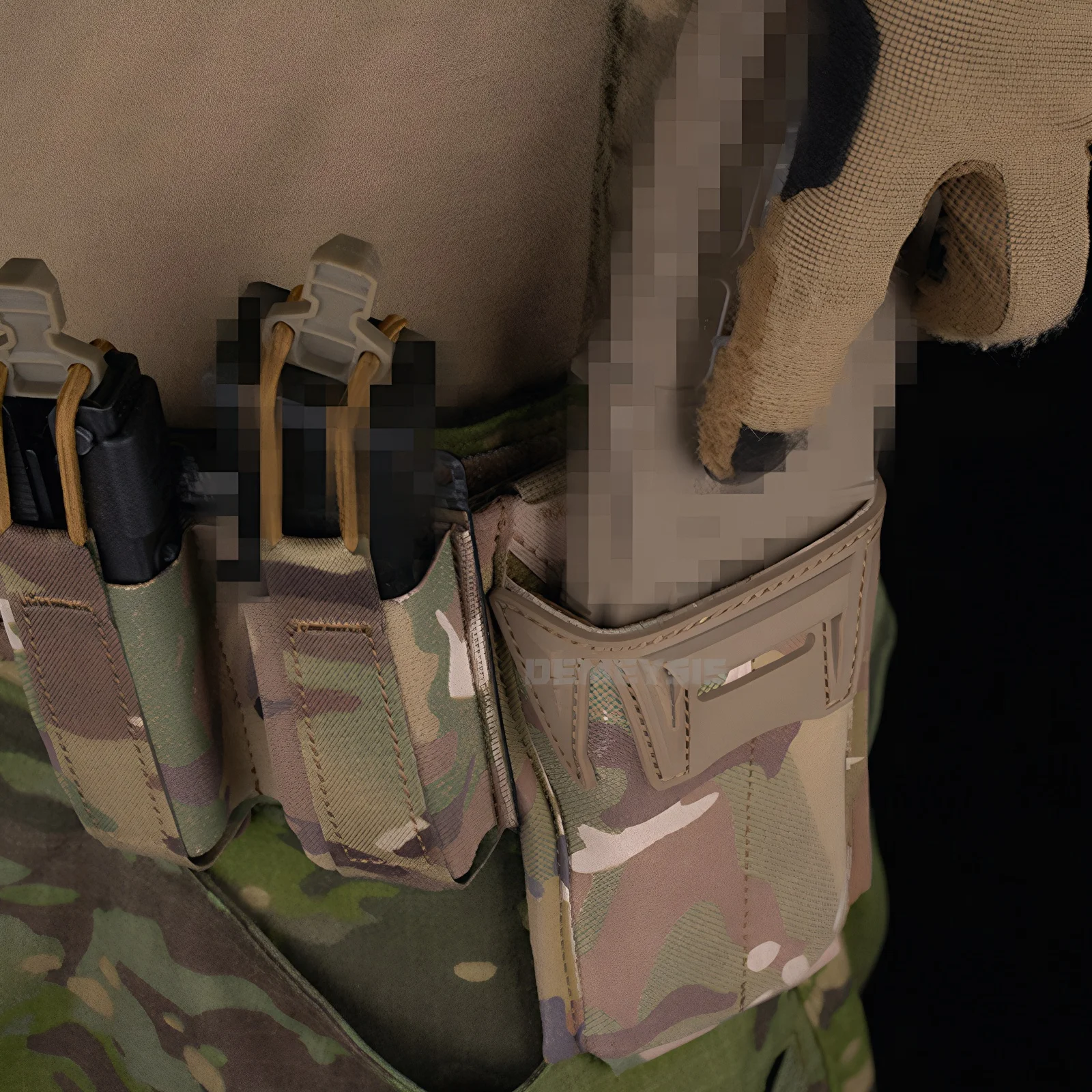 Porta-cargador MOLLE liberación rápida para rifle, táctica y caza - imagen 4