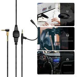Cable de audio 3,5 mm a 3,5 mm para micrófono y auriculares