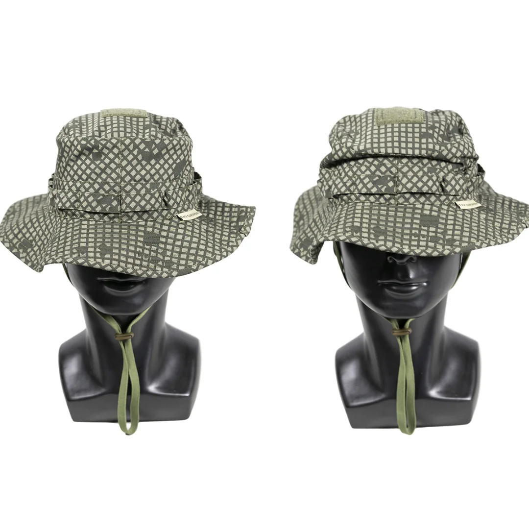 Gorra táctica tipo pescador camuflaje nocturno borde redondo - imagen 2