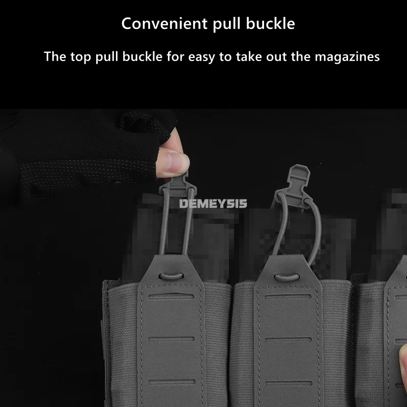 Portacargador táctico MOLLE elástico para rifle, chaleco de caza - imagen 4
