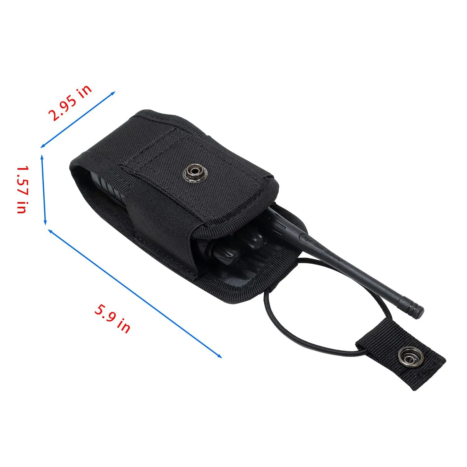 Bolsa MOLLE walkie-talkie táctica – Portador con bolsillo para radio - imagen 2