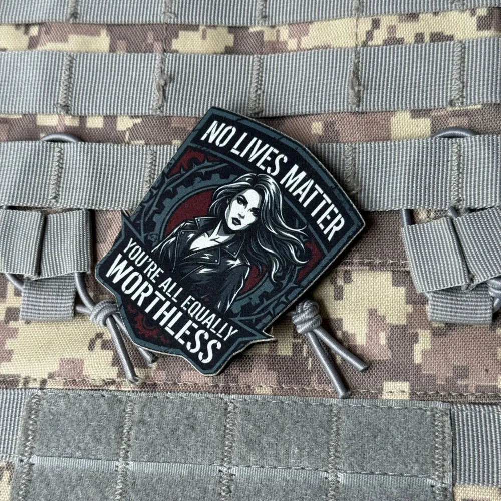 Parche táctico militar No Lives Matter impreso con velcro para ropa - imagen 4