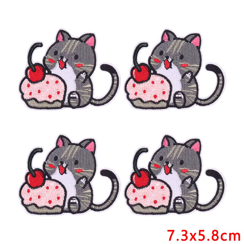 Parches bordados gato y conejo para ropa, mochila y manualidades - imagen 5