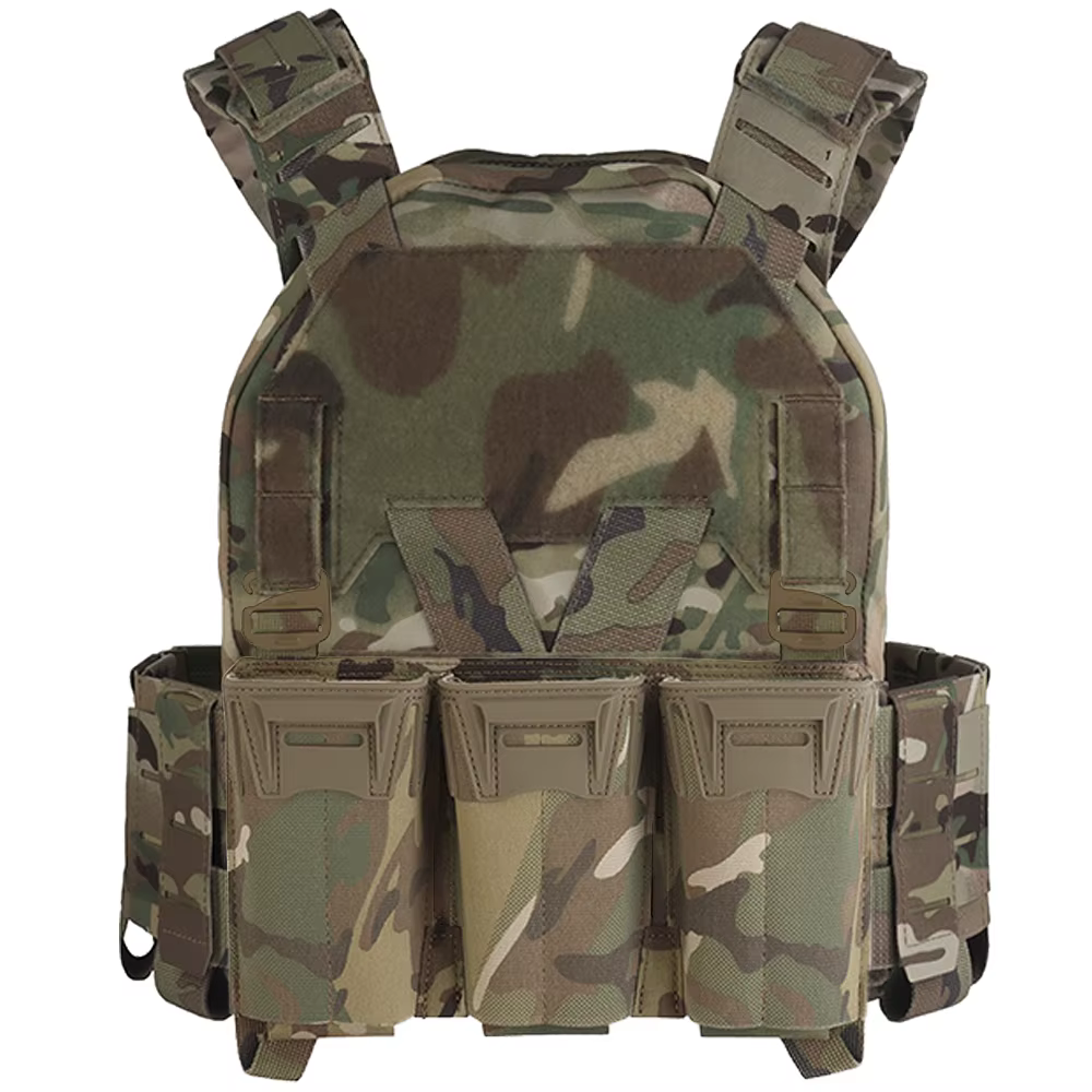 Chaleco táctico Sub-Zero portaplacas camuflado con bolsillo rifle - imagen 4