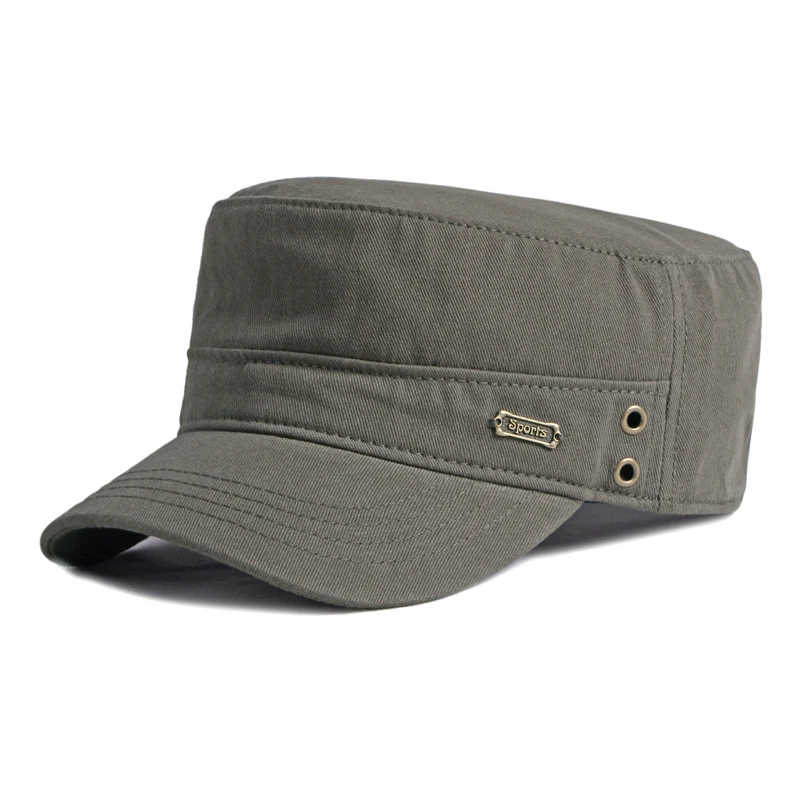Gorra táctica militar de algodón negra con visera metálica ajustable