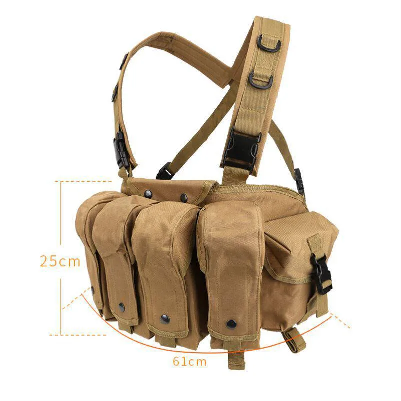 Chaleco táctico MOLLE con liberación rápida y bolsa de accesorios - imagen 5