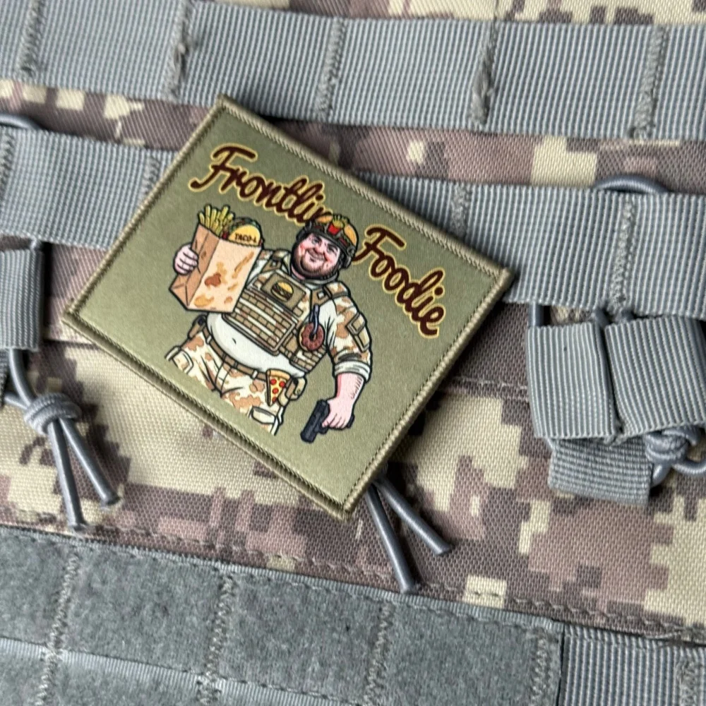 Frontline Foodie Parche táctico gancho y bucle soldado gordo - imagen 5
