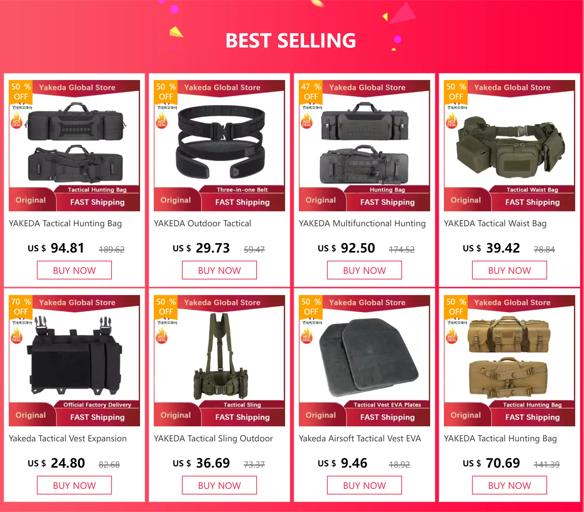 Bolsa táctica YAKEDA vista frontal