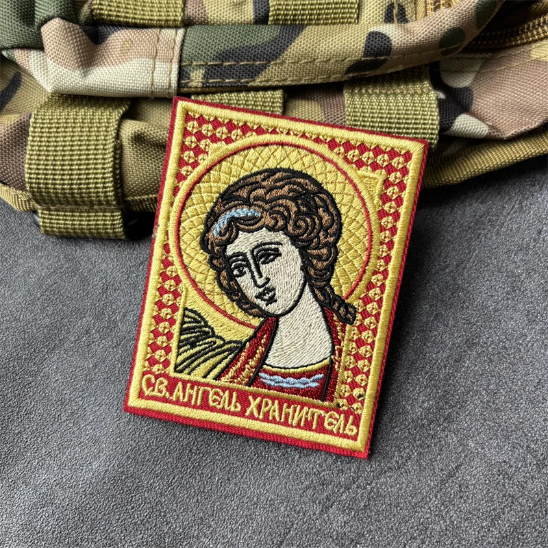 Parche táctico velcro Jesús y Virgen María impreso para mochila