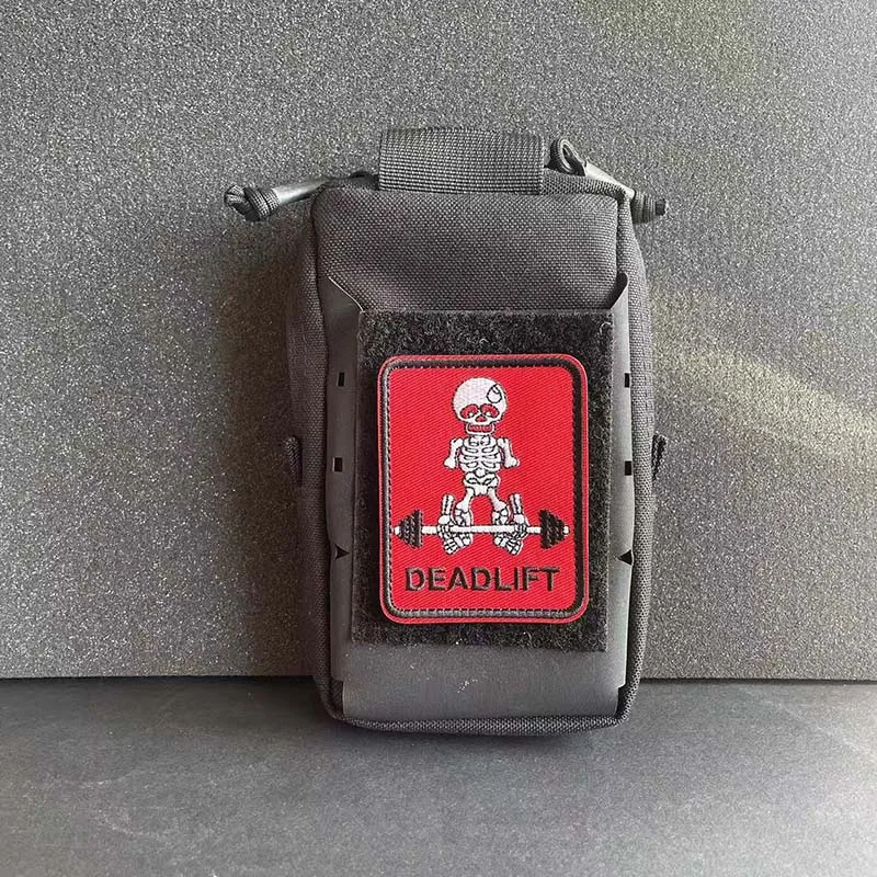 Parche táctico bordado sentadilla – emblema fitness - imagen 4