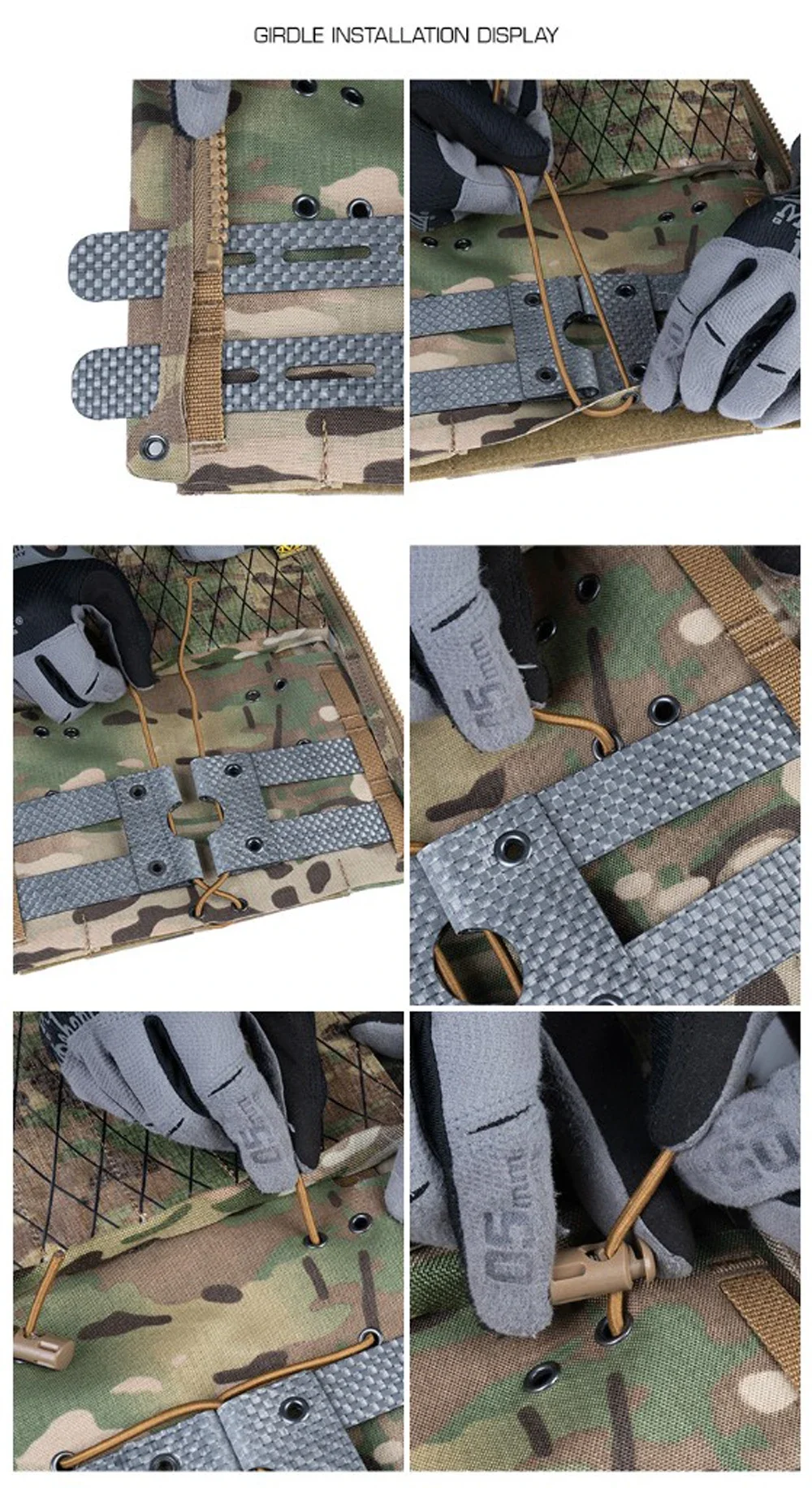 Placas de protección instaladas en chaleco táctico
