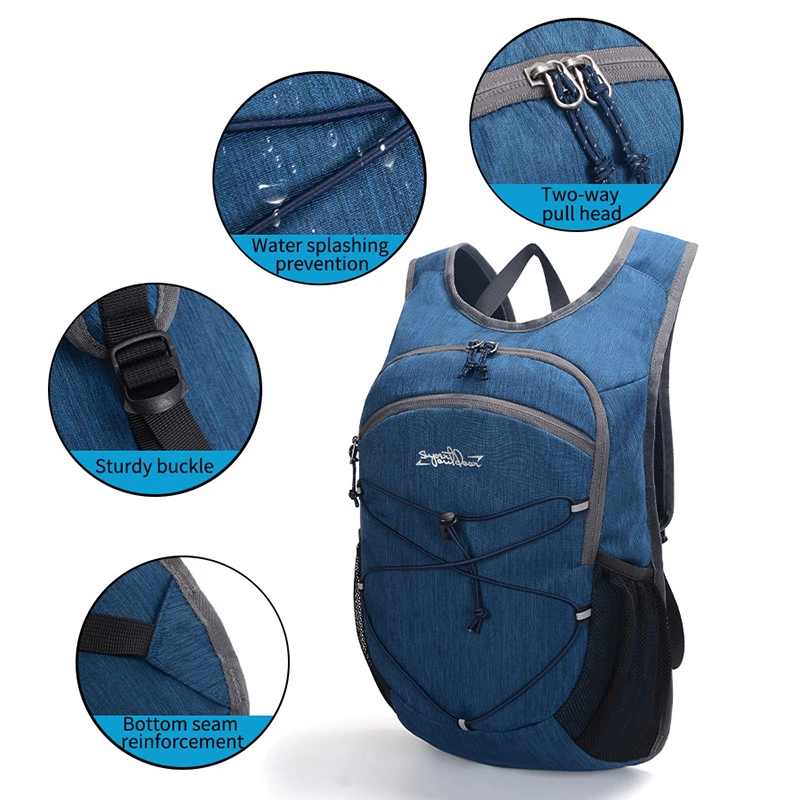 Mochila táctica ligera con múltiples bolsillos y tira reflectante - imagen 5