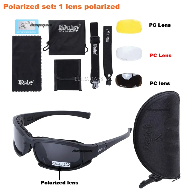 Gafas tácticas antichoque antiviento con lentes intercambiables - imagen 4