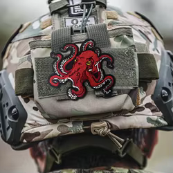 Parche táctico bordado pulpo – Insignia moral para mochila Airsoft