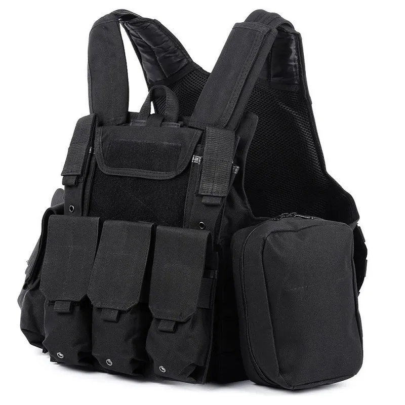 Chaleco táctico MOLLE para airsoft con portacargadores desmontable - imagen 3