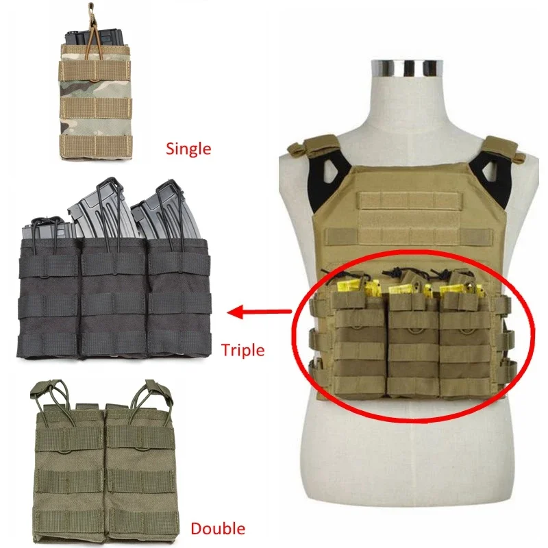 Porta cargadores MOLLE táctico para rifle M4/AK, acceso rápido