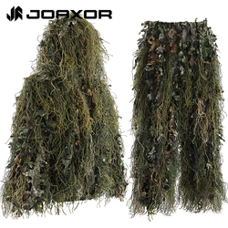 JOAXOR Ghillie traje camuflaje 3D hojas ligero caza táctica juvenil