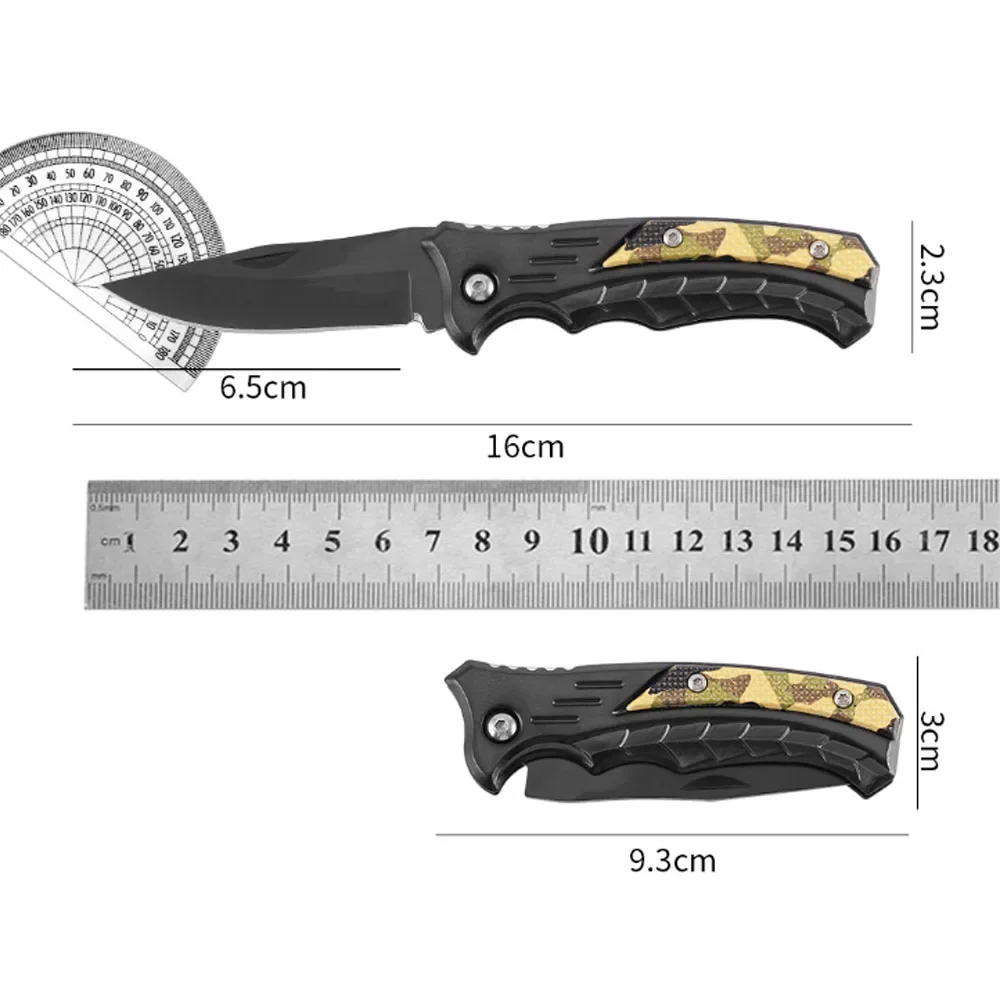 Cuchillo plegable acero inoxidable redondeado para camping y pesca - imagen 5
