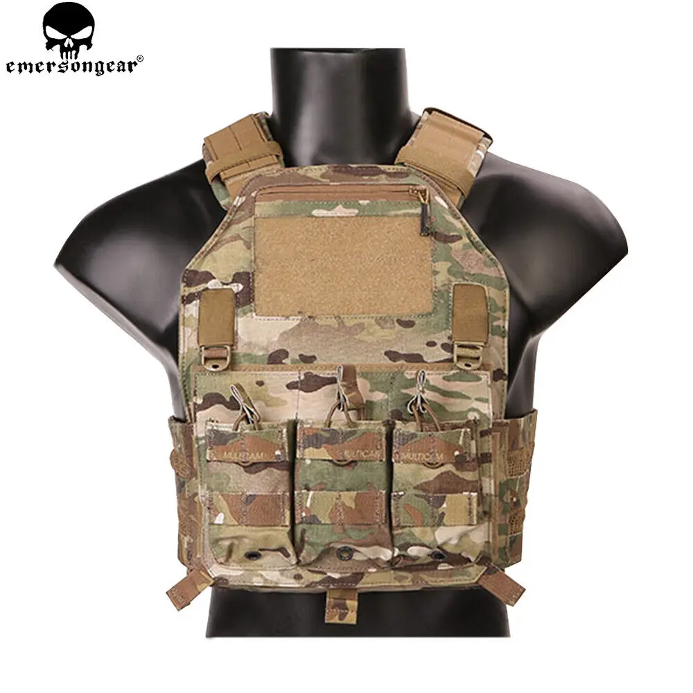 EMERSONGEAR 420 Plate Carrier – Chaleco táctico MOLLE Multi-camo - imagen 2