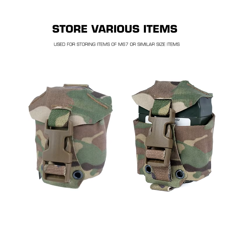 Porta granadas MOLLE táctica con bolsillo elástico para herramientas - imagen 5