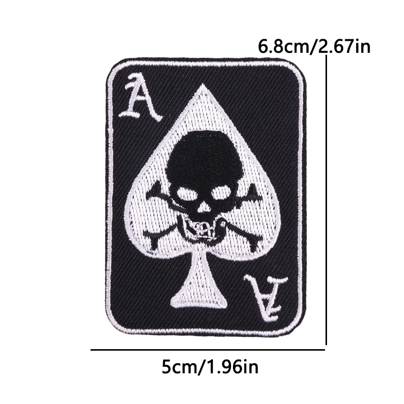 Parche termoadhesivo calavera humor negro para ropa y chaquetas - imagen 2