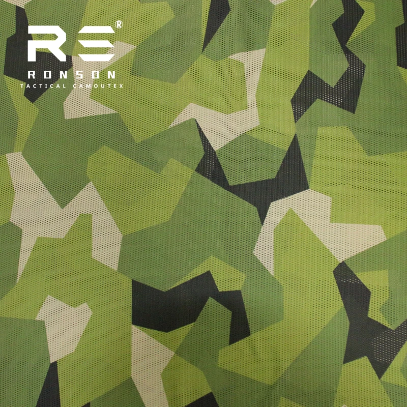 Tela M90 malla camuflaje geométrico sueco ligera resistente al sol - imagen 2