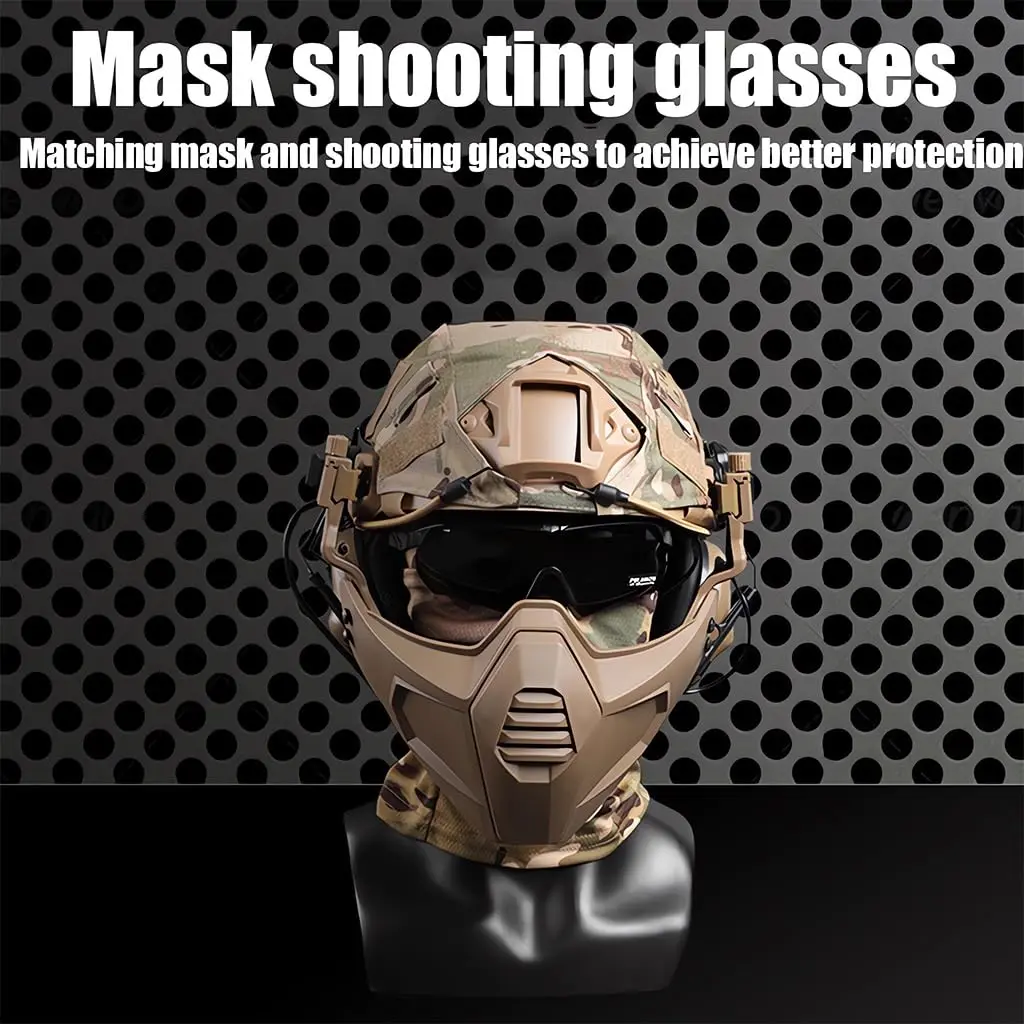 Casco táctico Ghost Recon con soporte NVG, máscara y audio – Airsoft Wargame - imagen 4