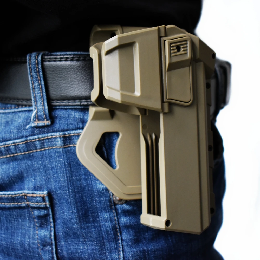 Funda táctica Glock 17 con linterna y láser para cinturón derecho - imagen 4