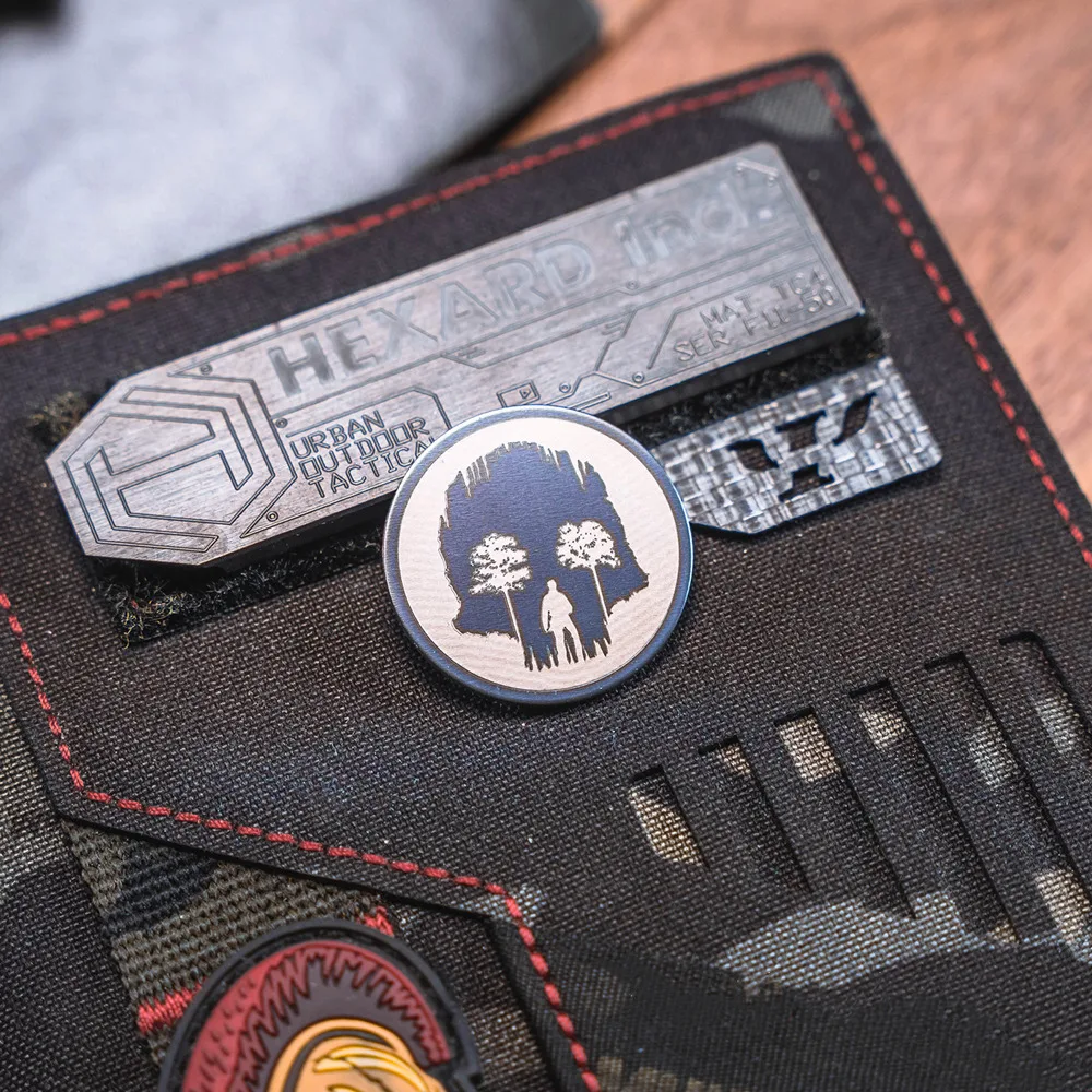 Parche táctico calavera titanio MOLLE – Adorno chaleco y mochila - imagen 4