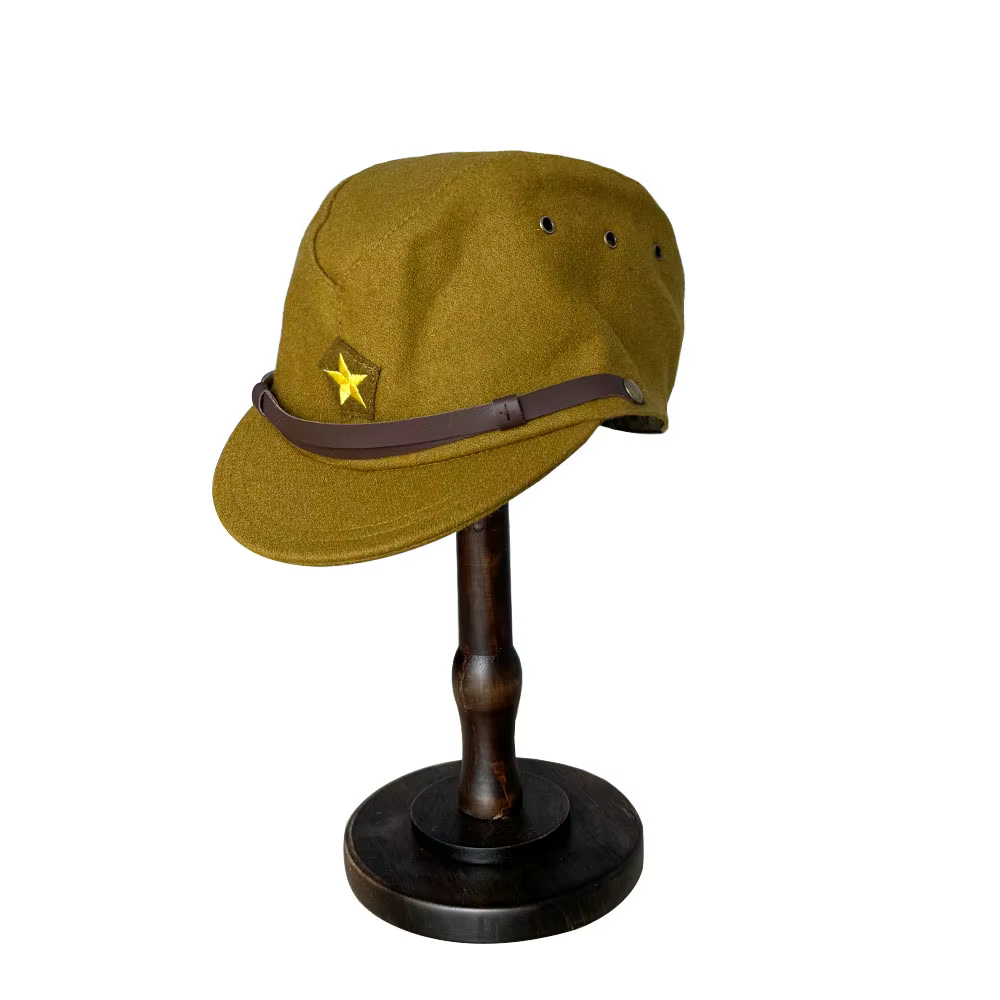Sombrero militar japonés Segunda Guerra Mundial Réplica Lana Ala Ancha - imagen 2